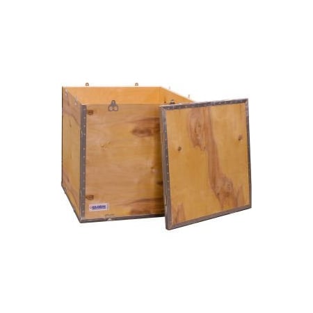 Global Equipment 4 Panel Hinged Shipping Crate w/ Lid 31-1/4L x 23-1/4W x 23-1/2H GSH079405890595